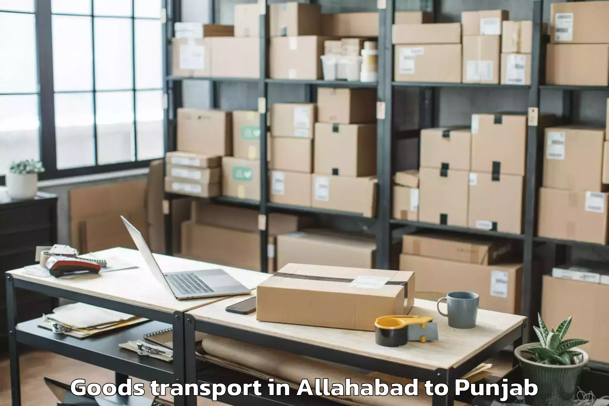 Expert Allahabad to Sunam Goods Transport